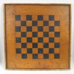 American Folk Art Game Chess Checker Board
