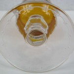 Set of 6 19th Century Amber Bohemian wine glasses