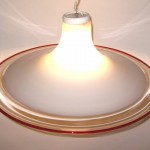 1970s Modern Murano Italian Handblown Dish Pendant Chandelier Light