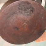 Early 1800s Primitive Round Butcher Block Table Farm House Chic