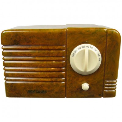 1938 RCA Little Nipper Green & White Catalin Bakelite Tube Radio