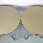 Pair of Wolfgang Hoffman Art Deco Tables by Royal Chrome