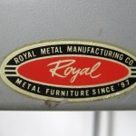 1930s Royal Chrome Red Metal Industrial Desk