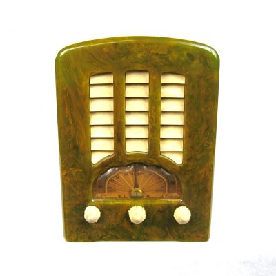 Fantastic 1938 Green Emerson BT-245 Catalin Bakelite Tube Radio